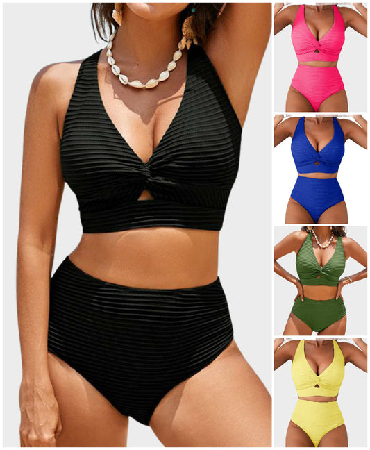 🌊🌴🌞Set de bikini cu talie înaltă👙