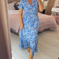 👗Rochie cu imprimeu floral și decolteu ascuțit🥰