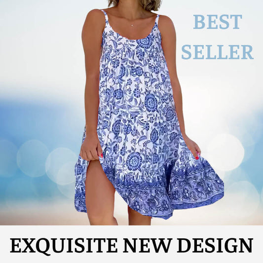🌸🔥Stiluri noi pentru 2025💃Rochie camisolă cu imprimeu floral🌸🔥