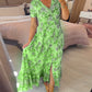 👗Rochie cu imprimeu floral și decolteu ascuțit🥰