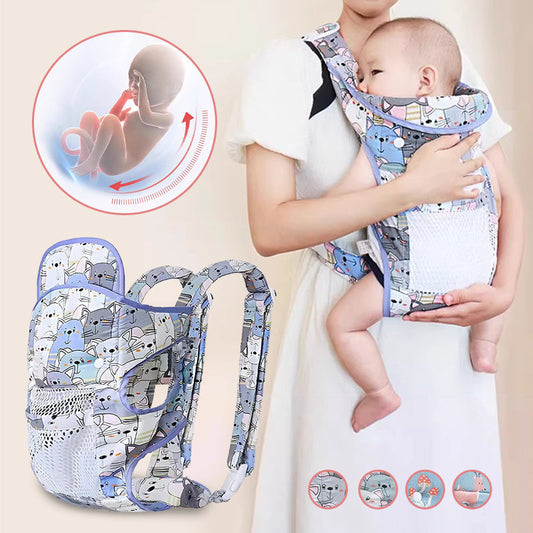 👶Portbebe multifuncțional, montat pe piept, cu două curele pentru umeri