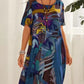 👗 Rochie fluidă în culori tropicale strălucitoare