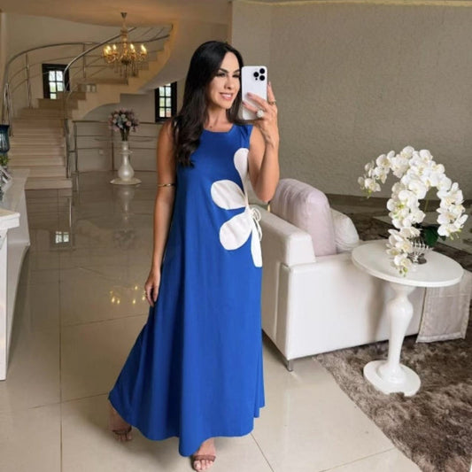 👗 Rochie Femei Fără Mâneci cu Imprimat Floral 🌸