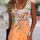 Rochie florală de vară fără mâneci pentru femei
