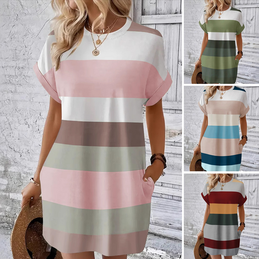 👗Rochie casual pentru femei cu gât rotund—🔥ofertă la jumătate de preț🔥