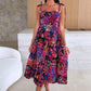 👗Rochie elegantă cu curea spaghete pentru femei cu imprimeu floral