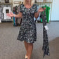 💐💖Rochie casual pentru femei, cu decolteu rotund și imprimeu floral