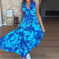 ✨Rochie lungă fără mâneci cu imprimeu, pentru femei👗