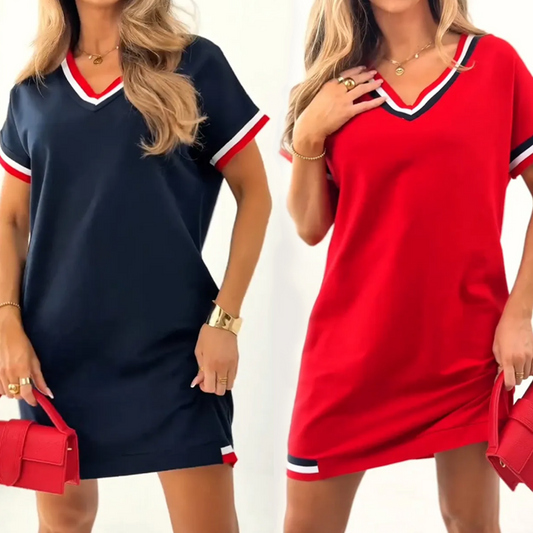✨Femei dungi V-Neck vrac rochii