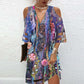 💃【S-3XL】🌺Rochie imprimată cu decupaj în V