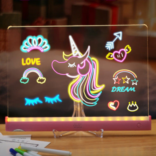 🌟Kit DIY pentru o tablă de desen iluminată pentru copii